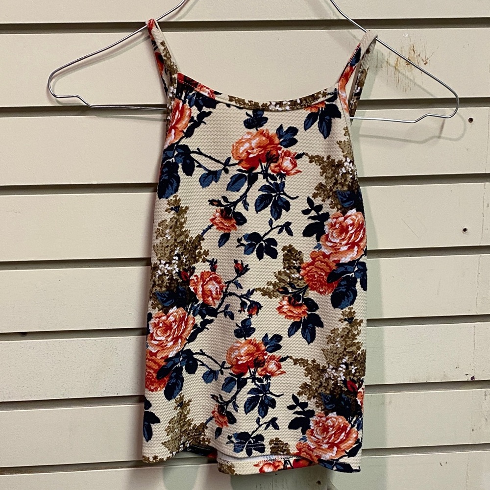 Floral Print Crop Top